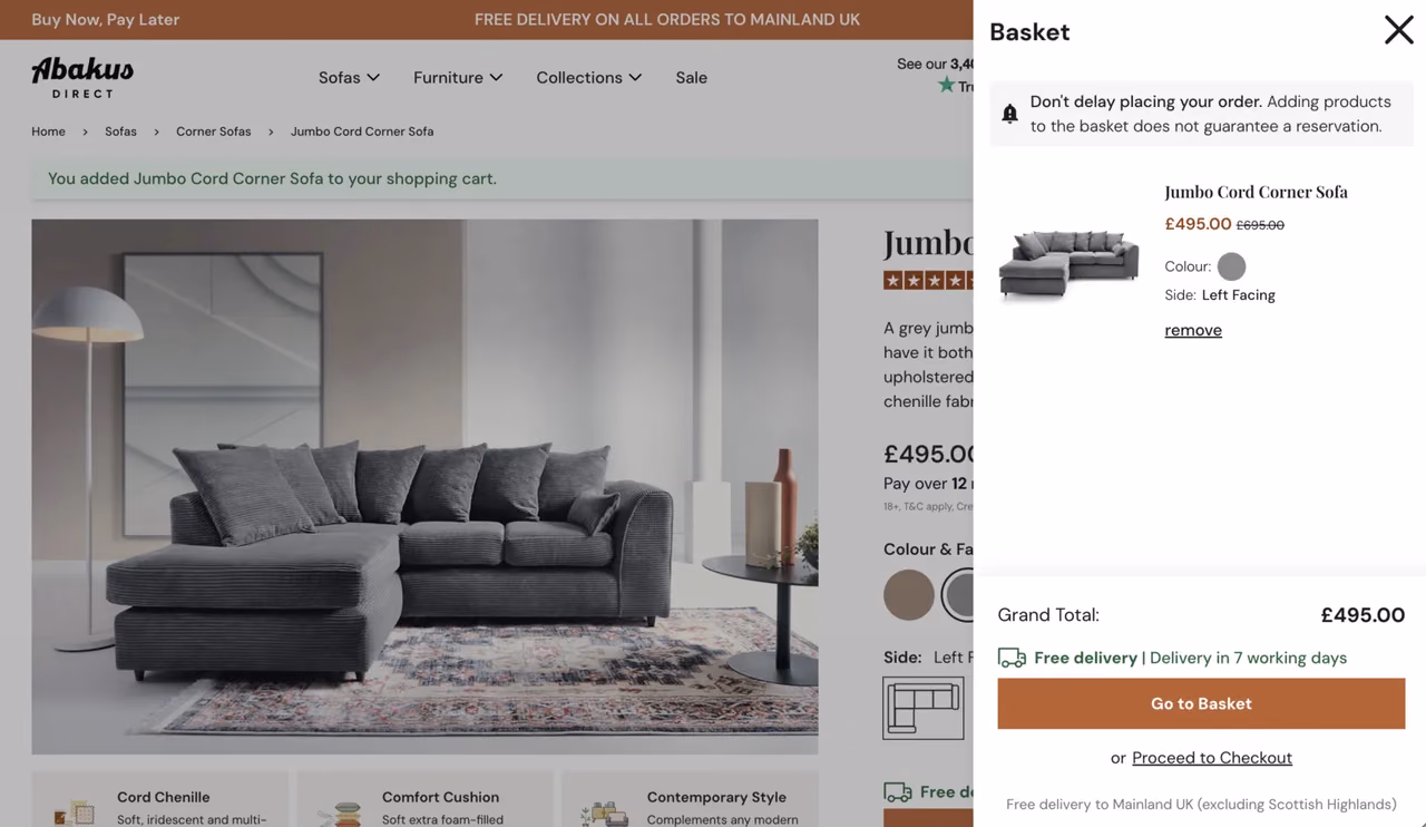 Redesign sklepu Magento 2 Abakus Direct Furniture: 47% więcej zamówień