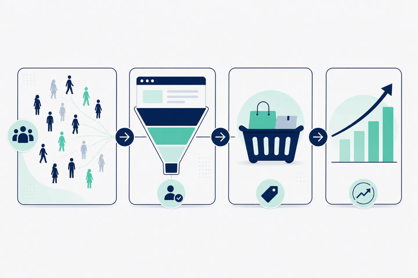 Traffic, conversion rate and average order value combining to create ecommerce revenue