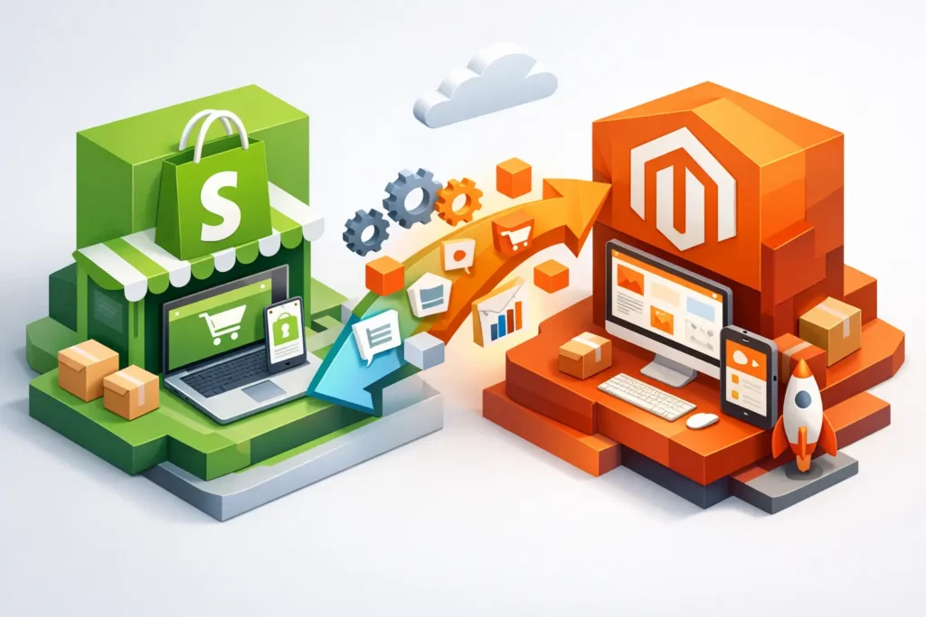 Migracja Shopify do Magento 2 dla rosnącej firmy